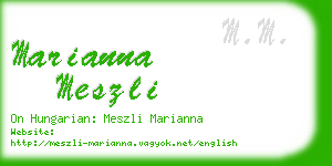 marianna meszli business card